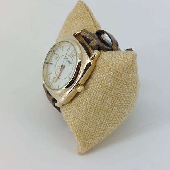 Gossip Quartz Leopard Spots Print Wristwatch Japan Movement - Picture 9 of 14